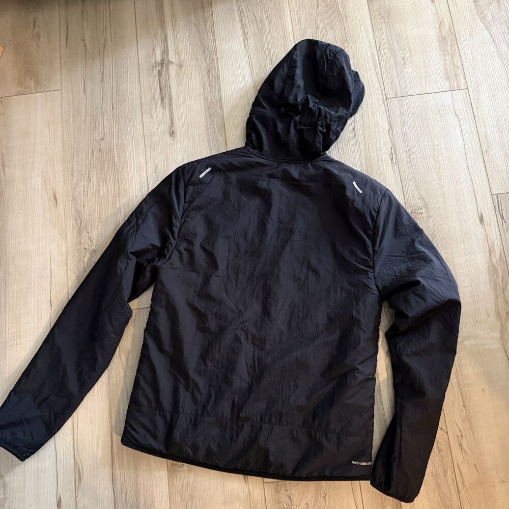 Temple University Black Nike Full Zip Hooded Quilted Lightweight Jacket Size S